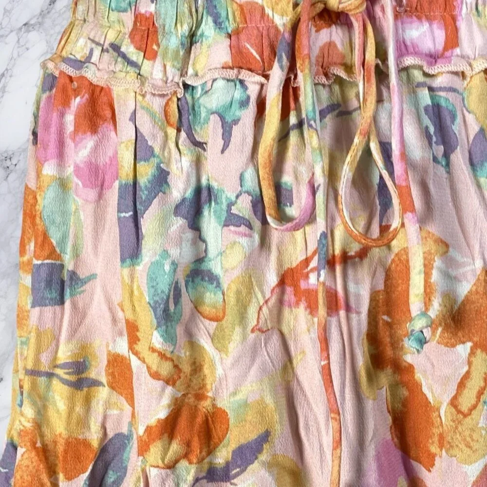 Vici Floral Flutter Watercolor Skirt